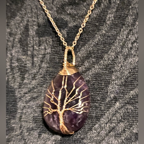 N303 NWT Wire wrapped stone tree of life - Picture 4 of 5